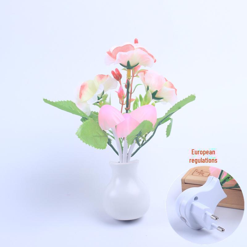 

Трансграничный светодиодный ночник-тюльпан: Встраиваемая лампа-гриб с датчиком освещенности, соответствующая стандартам США/Европы. 0.5W