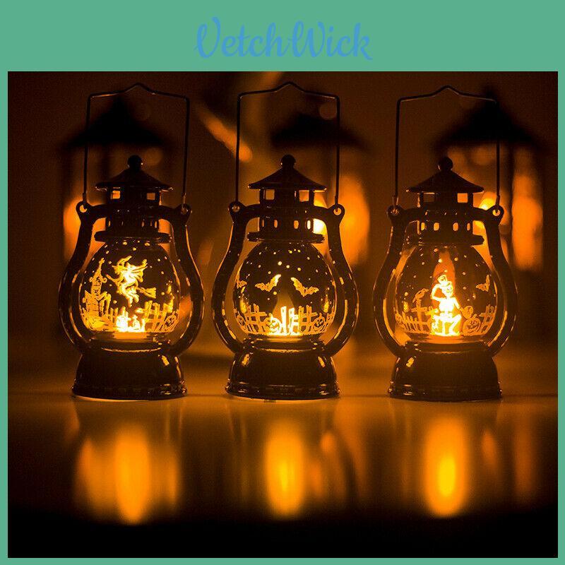 Retro Halloween Lantern Lights Ideal For Indoor And Outdoor Celebrations With Witchy Vibes