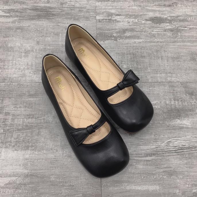 Fashion Flat Shoes for Women Spring and Autumn 2025 New Square Toe Bow Shallow Mouth Ballet Flat Shoes Plus Size Women's Shoes 41-43