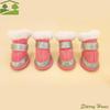 4Pcs/Set Reflective Waterproof Winter Dog Shoes Thickened Warm Pet Snow Boots Velvet Adjustable Puppy Boots Snow Walking