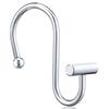 12Pcs Shower Curtain Hooks Rustproof Corrosion Resistant Strong Load-bearing Curtain Rings S-Shaped Electroplated Curtain Hooks