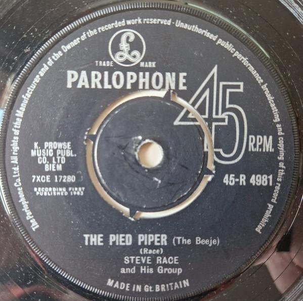 

7inch Record STEVE RACE HIS GROUP The Pied Piper The Beeje 45R4981 Parlophone 1963 UK Pop Used