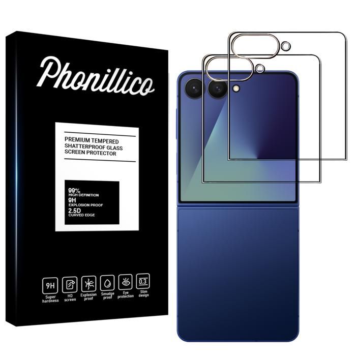 Verre Trempé - PHONILLICO - Samsung Galaxy Z FLIP 7 - Pack de 2 - Résistant aux rayures - Protection écran