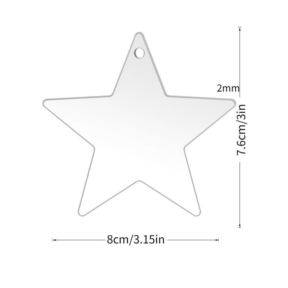 Transparent Acrylic Christmas Tree Baubles Hanging Ornaments Xmas DIY Crafts