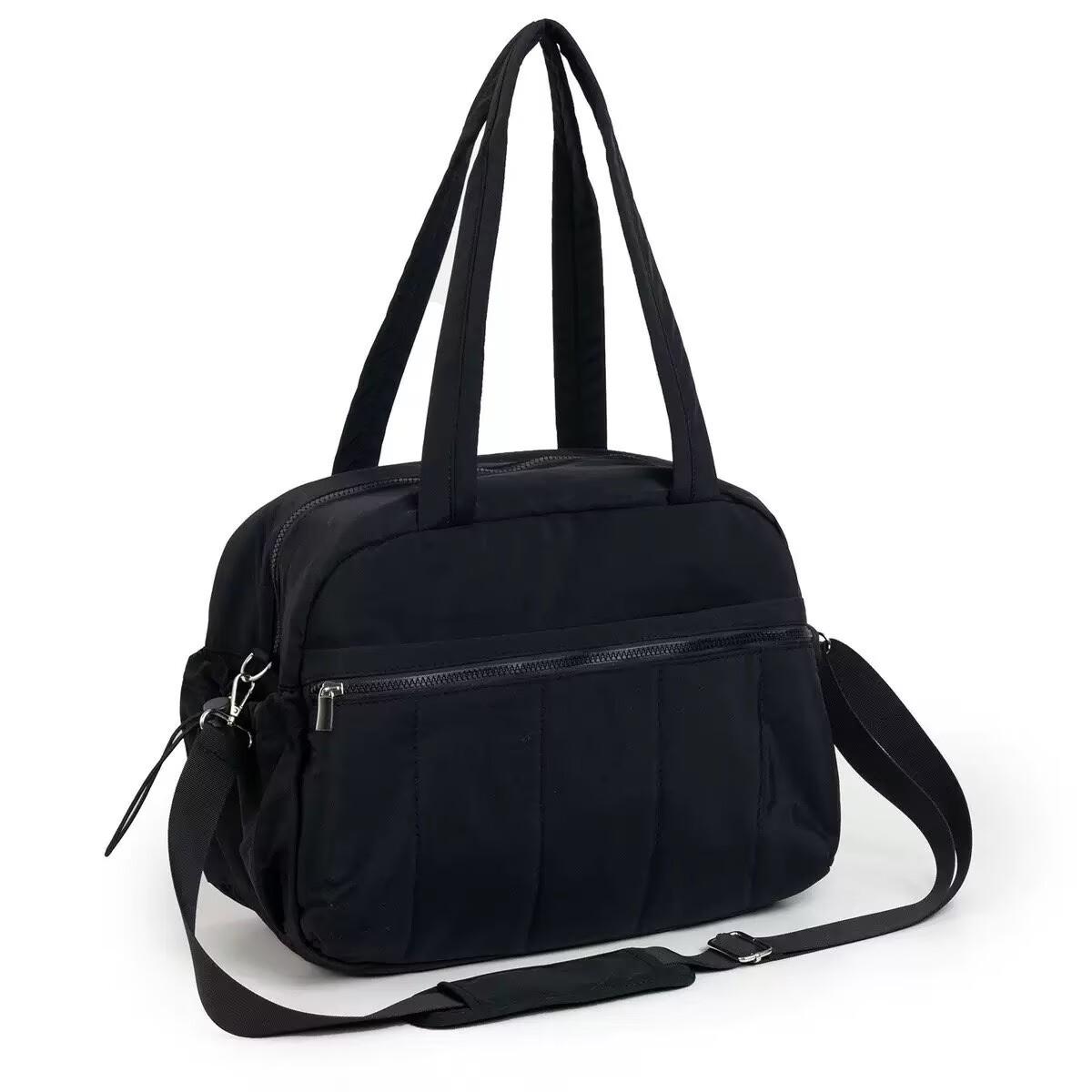 

Large Capacity Women Travel Handbag Stylish Gym Yoga Duffle Bag High-End Design for Weekend Trip чёрный