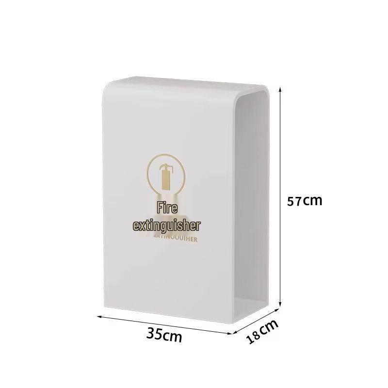 Stojan na hasicí přístroj s úložným prostorem a bezpečnostním krytem pro práškové hasicí přístroje