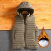 Autumn and Winter New Men's Cotton Waistcoat Removable Cap Shoulder Jacket Large Size Fashion Trend Waistcoat