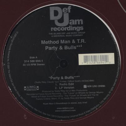 

12inch Record METHOD MAN & TEDDY RILEY - Party & Bulls*** 3145886941 Def Jam Recordi 2001 US Rap & Hip-Hop/R&B Used