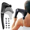Foldable Massage Gun Extended Handle Hot Cold Compress Adjustable Body Massager for Neck Back Shoulder Leg Pain Relief