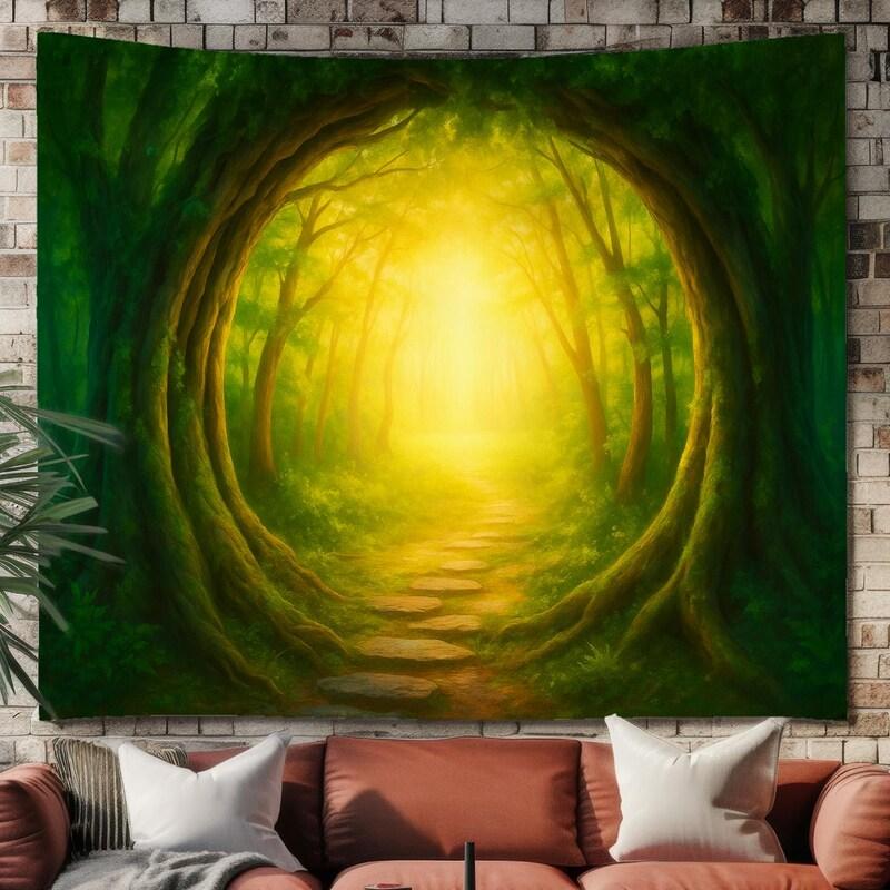 Tapestry Forest Tunnel mystical nature trail 75x100
