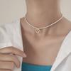 YWZIXLN Trend Elegant Jewelry Wedding Big Pearl Necklace For Women White Imitation Pearl Choker Necklace N0179