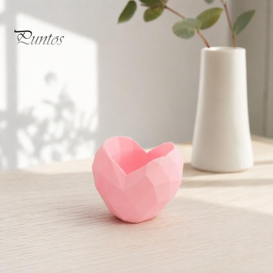 Love Heart Flowerpot Shape Planter Pot, 3D Printed Geometric PLA Plant Container Flowerpot, Cactus Succulents Plants Container, Gift for Valentine's