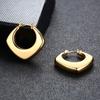 Fashion Square Geometric Hoop Earrings for Women, Chic Metal Stainless Steel Lady Earrings Bijoux Femme New Jewelry