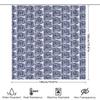 Trendy Bath Shower Curtain With Blue White Geometric Pattern For Home Decor Modern Window Waterproof Fabric Shower Curtain (69X7
