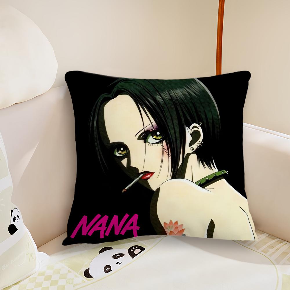 Hot Anime Luxury N-NANA Pillow Case Living Room Sofa Cushion Cover Suitable For Home Bedroom Room Decoration