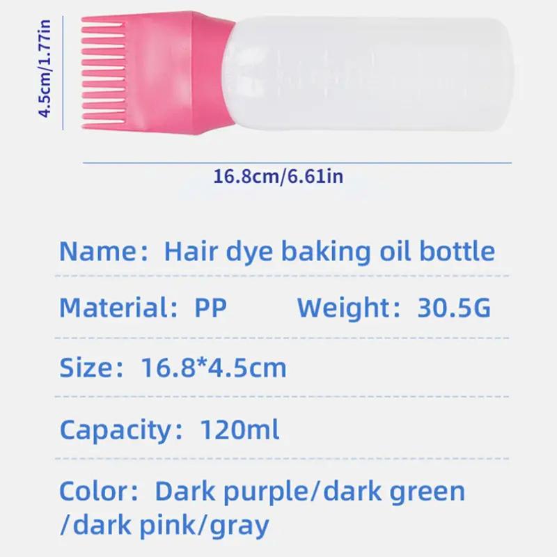 Shampoo Brush Empty Hair Shampoo Bottle With Comb Teeth Salon Treatment Oil Perm Dye Bottle Color Plastic Dry Cleaning Bottle
