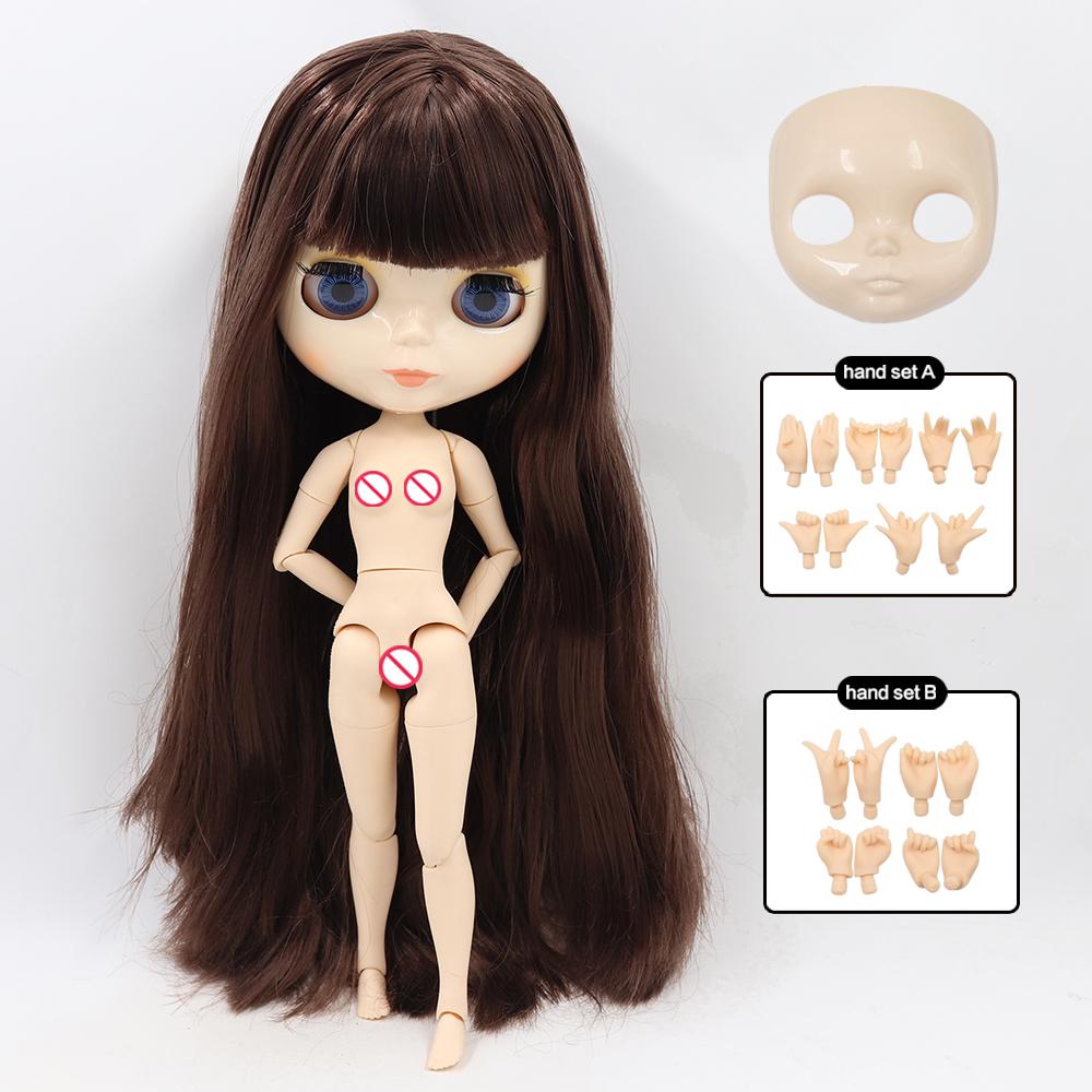 ICY DBS Κούκλα Blyth Αρθρωτό Σώμα 30CM Κούκλα BJD Λευκό Γυαλιστερό Πρόσωπο και Ματ Πρόσωπο με Επιπλέον Χέρια AB και Πάνελ 1/6 DIY Μοντέρνα Κούκλα