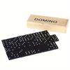 28 Pieces, 1 Set of Wooden Domino Board Games, Travel Fun Tabletop Games, Domino Toys