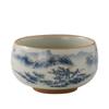 Large Ceramic Master Tea Cup Traditional Blue Beige Glaze Lohan Style for Home Use Gongfu Tea Set Luxury Drinkware