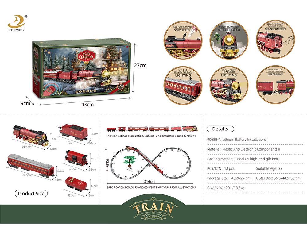 Retro Zestaw Torów Kolei Parowej - Elektryczna Zabawka dla Dzieci