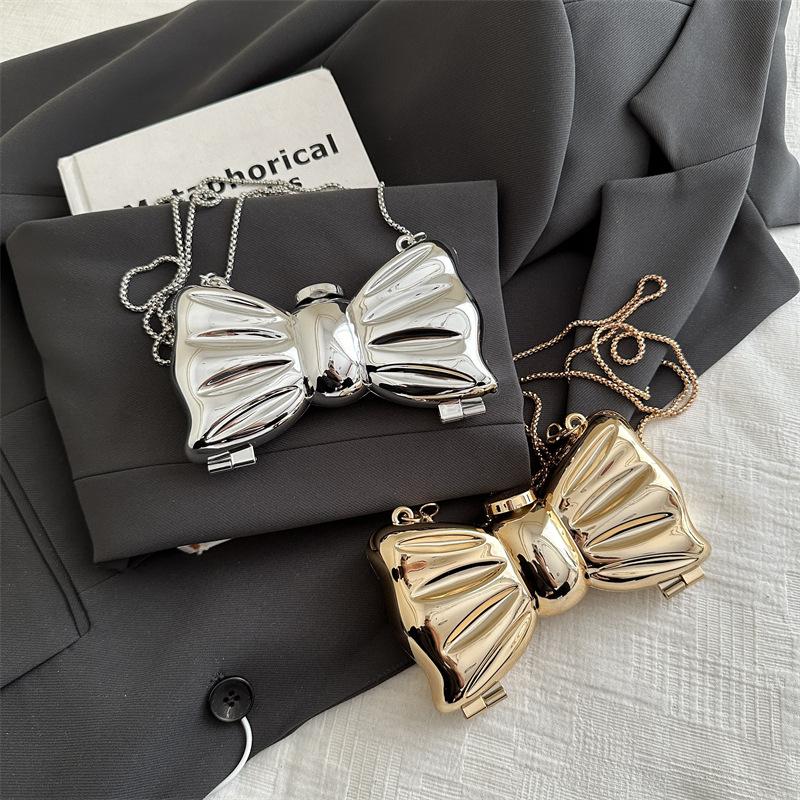 New Acrylic Bag Glossy Pearl Flower Bag Bow Mini Coin Key Lipstick Bag Crossbody Bag