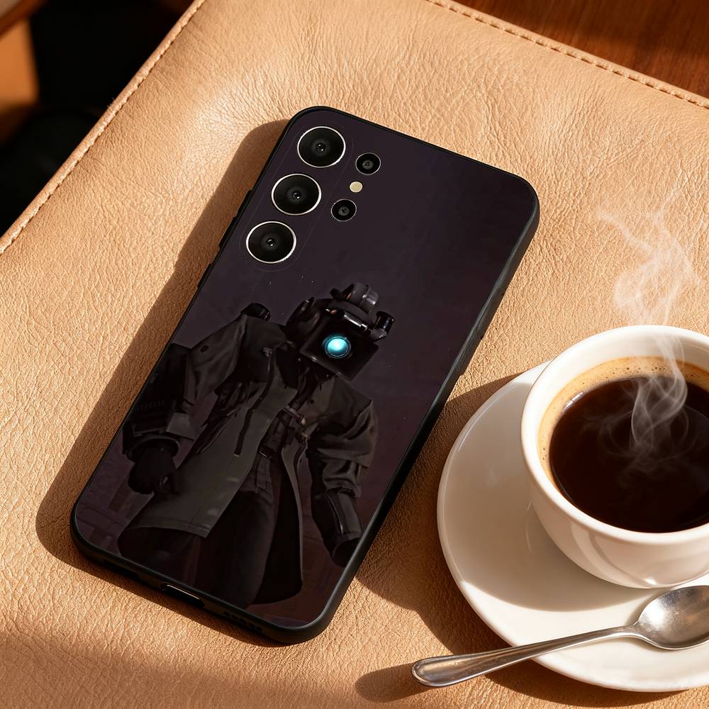 S-Skibidi T-Toilet ANIME Phone Case For Samsung S25,24,23,22,30,21,10,9,Ultra,Plus,Lite,FE Soft Black Case