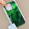 Gradient Laser Glacier Green Pattern Phone Case for iPhone 17 16 15 14 Pro Max 13 12 11 Pro Max 8 7 14 15 Plus SE2 17Air Cover