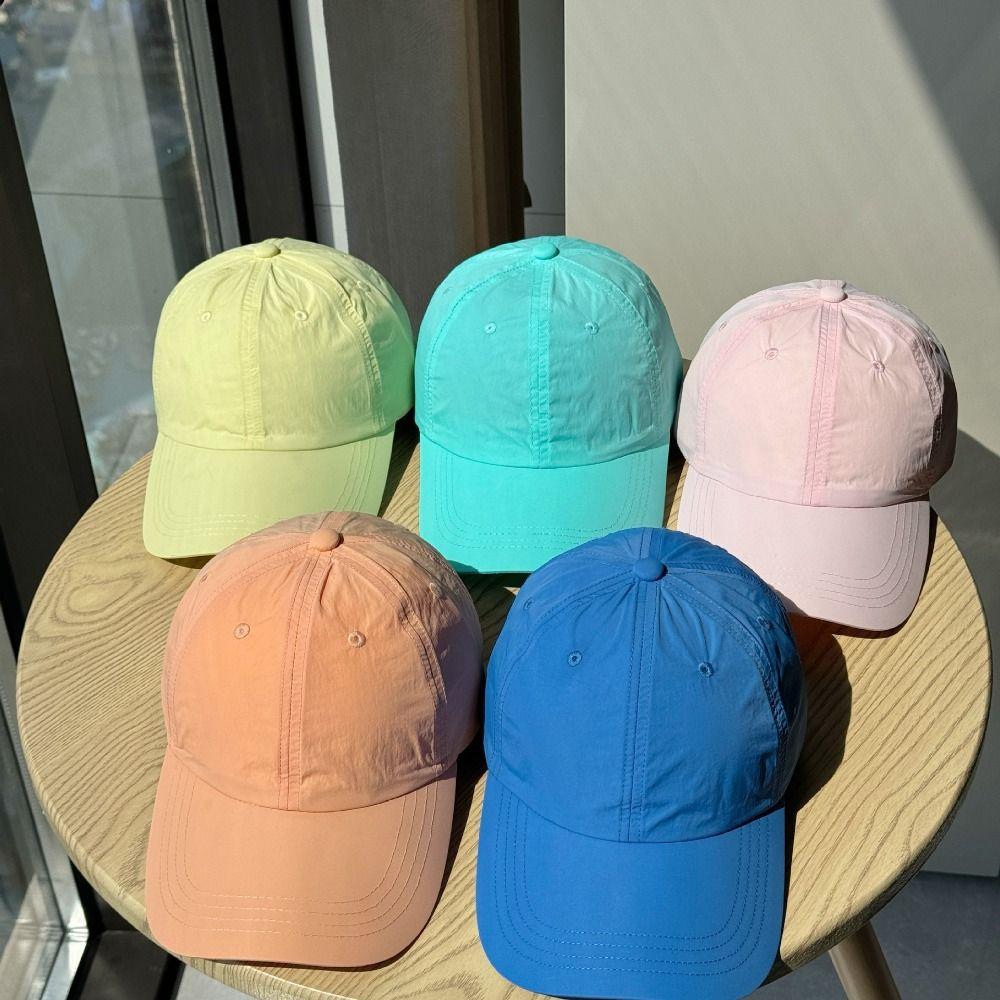 Korean Style Quick-Drying Baseball Cap Solid Color Peaked Cap Casual Solid Color Sun Hat  Men
