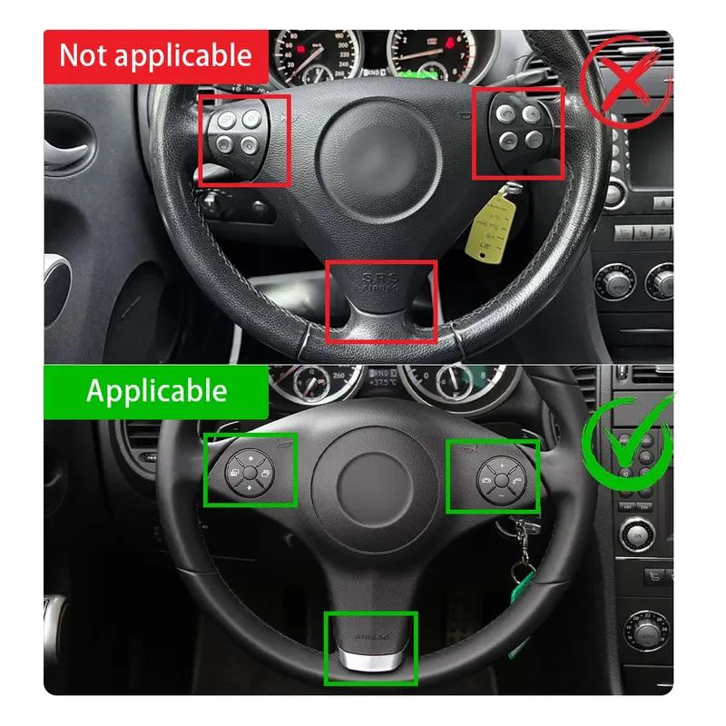 Mercedes Benz SLK R171 2004 2005 2006 2007 2008 2009 2010 İçin Gerçek Yumuşak Karbon Fiber Direksiyon Simidi Kaplama Çıkartması Aksesuarlar