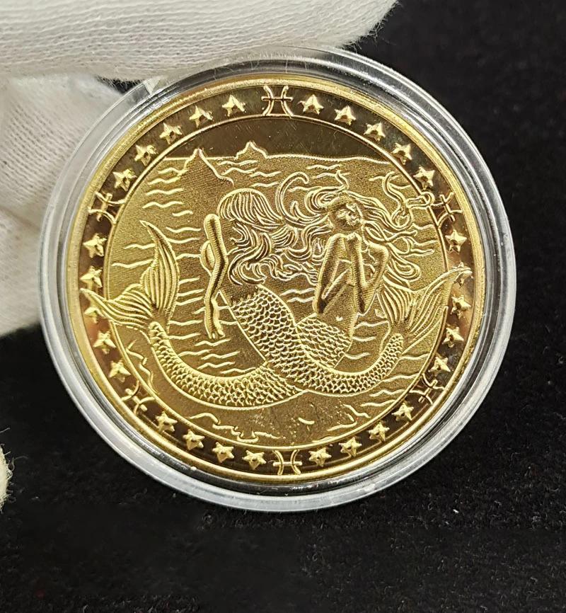 4cm Zodiac Souvenir Coin Collectible Physical Collection Lucky Metal Antique Home Decorations