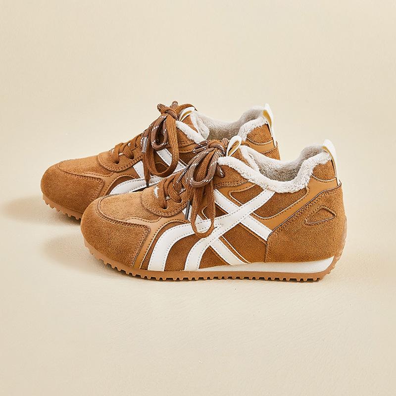 

Inner height increase ins new velvet moral training shoes winter students warm platform leisure BN 35 верблюд