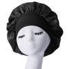 Women Satin Home Hair Shower Cap Comfortable Nightcap Casual Wide-brimmed Sleeping With Elasticated Floppy Band Cap Breathable