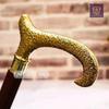 Walking Stick Handle Brass Wooden Victorian Foldable Cane Collectible Men's Gift