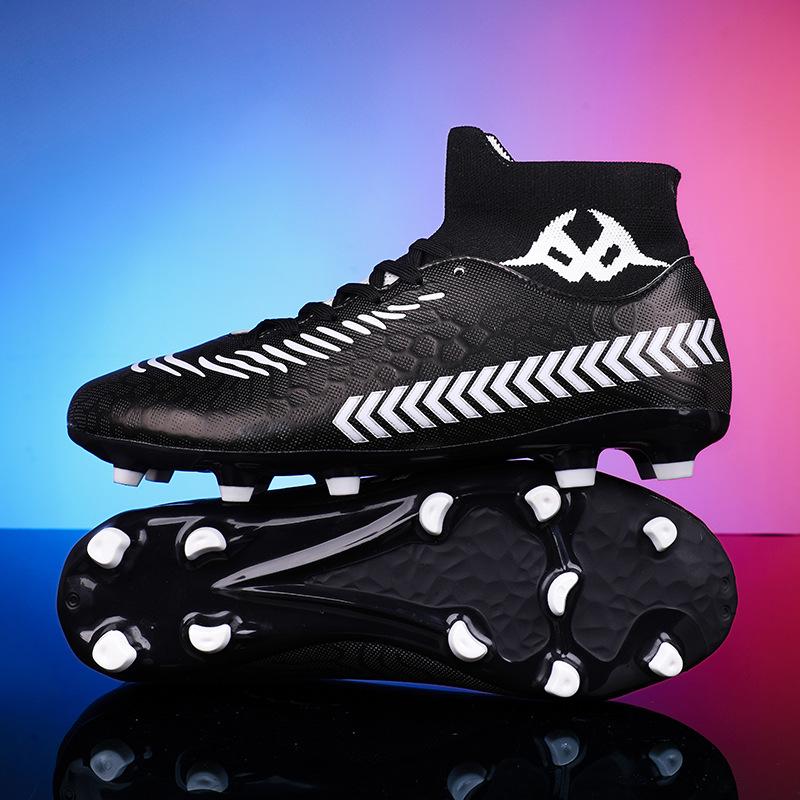 Summer new non-slip high-top football shoes, spikes, artificial grass, student professional training sports shoes