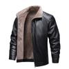 Neuer Mantel, dicke Samtlederjacke, Herbst- und Winter-Herrenlederjacke, leichte Business-Casual-Lederjacke mit eckigem Kragen, modisch und vielseitig