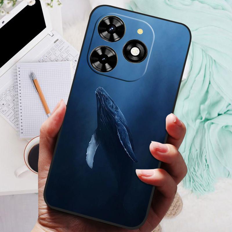 For Tecno Spark 20 Pro Case Black Silicone Bumper Wolf Lions Soft TPU Covers for Tecno Spark 20C 20 Funda Coque Spark20 KJ5