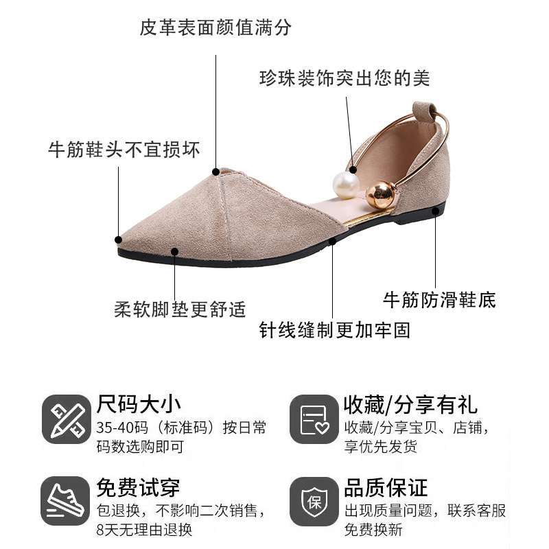 Baotou sandals women's 2025 summer new Korean version versatile hollow one-word buckle single shoes women's pointed flat shoes