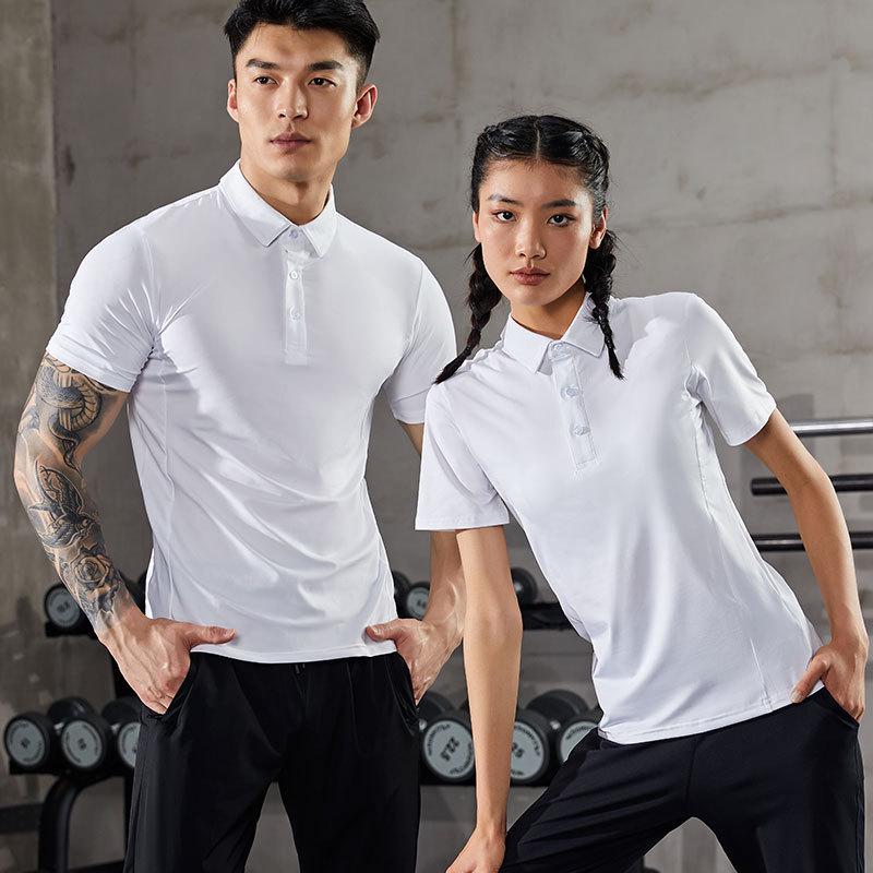 Quick-Drying Sports T-Shirt: Short Sleeve, Casual Polo, Custom Printed for Fitness and Corporate Culture.