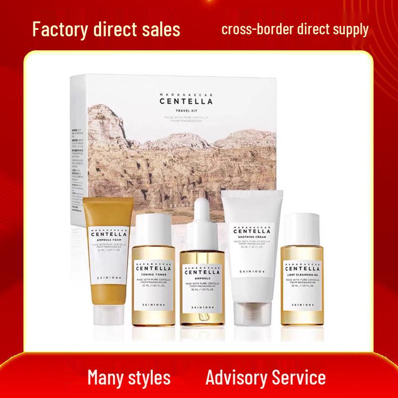 Skin1004 Centella Asiatica Travel Kit: 5-Piece Set for Soothing & Moisturizing Facial Care
