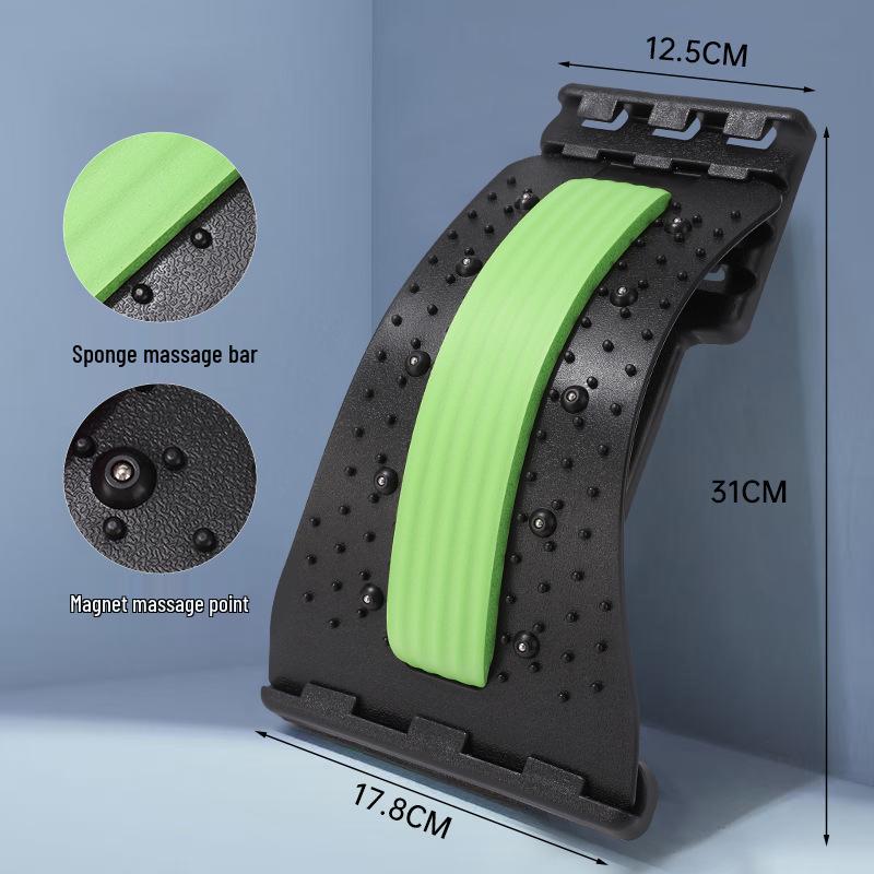 Lumbar Support: Back Corrector & Yoga Stretcher Mat with Waist Massager