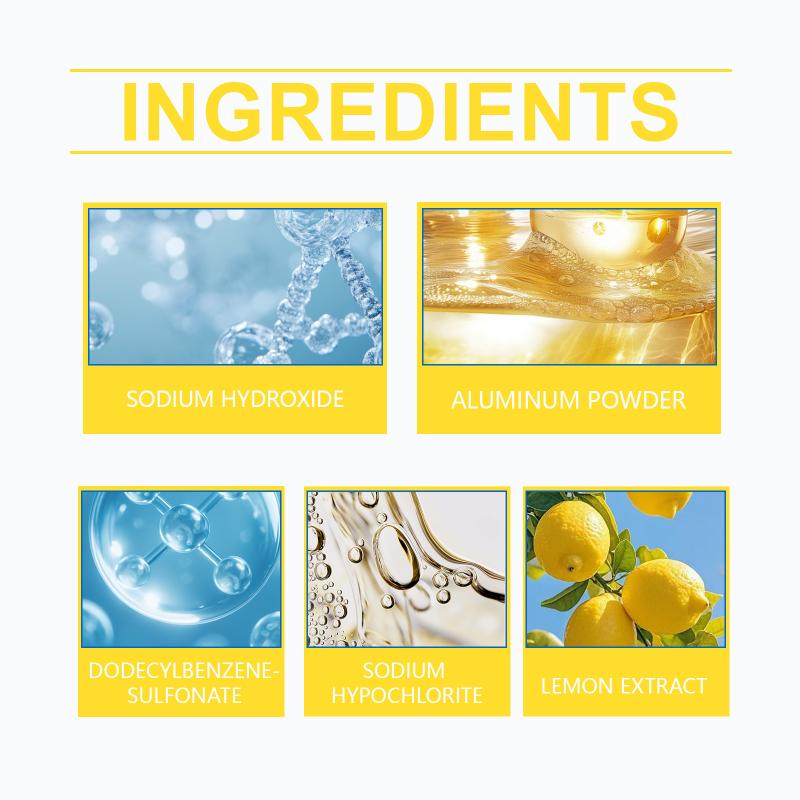 Sewer Unblocking Powder, Pipe Cleaning Powder, Unblocking Agent, Bubble Powder, Floor Drain Clogging Dissolution, Odor Removal