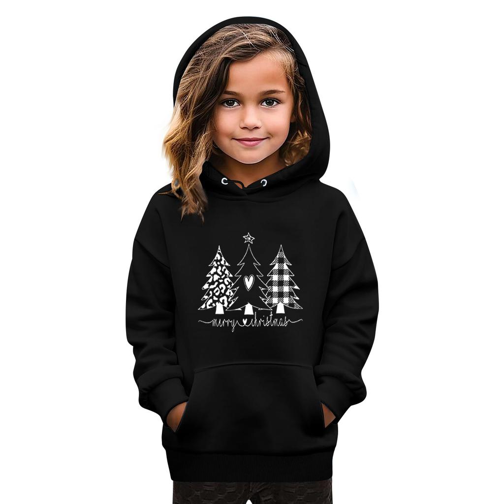 Sweatshirts For Teen Girls Hoodies Long Sleeve Drawstring Pullover Cute Oversized Hoodie Christmas Day