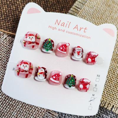 Christmas Handmade Wearable Santa Claus Nail Art Stickers