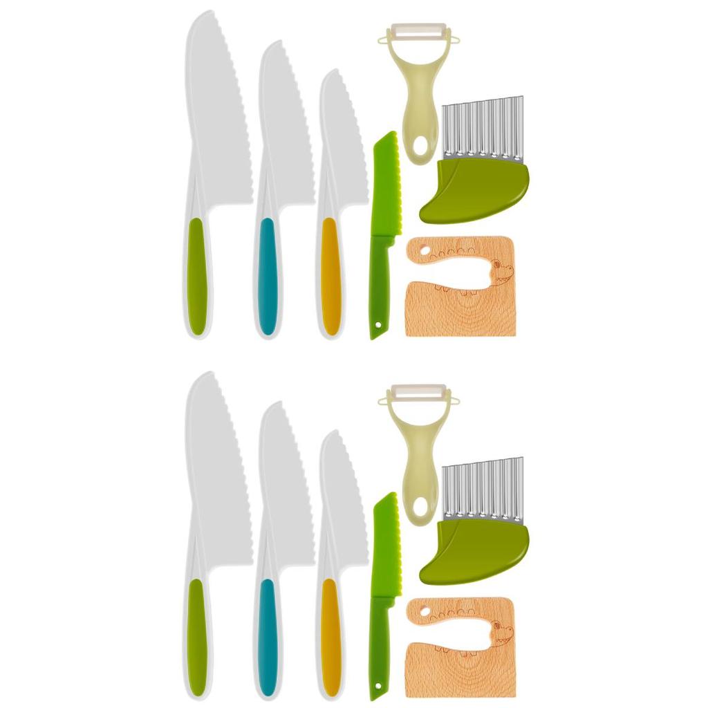 Kids Cooking Cutter Set Safe Kids Cooking Cutter Set Reusable Plastic Toddler Kitchen Cutter Set for Cutting Fruit Vegetable