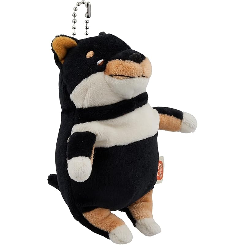 Shinada Global Mochi Series Mochi Dog Black Shiba Inu (mini) 7 x 5 x 14cm Plush Dog Animal MOIN-0088B