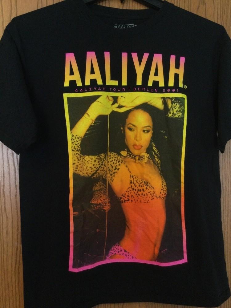 Gildan Shirts Aaliyah 2001 Cotton Black Unisex Concert S-5XL LO202 Unisex T-Shirt XXXXL