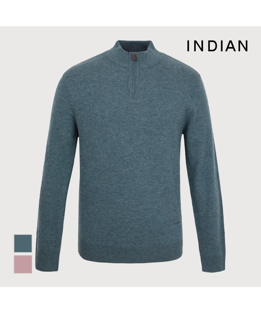 INDIAN Wool Solid Half Zip_Mitbh4Wb106