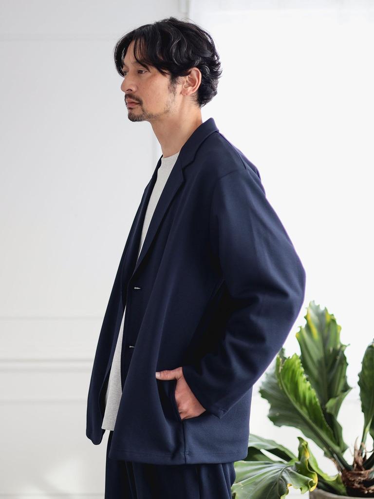 B:MING LIFE STORE by BEAMS Men's Double-Face Pear-Textured Jacket, Navy, Size S_92160083803