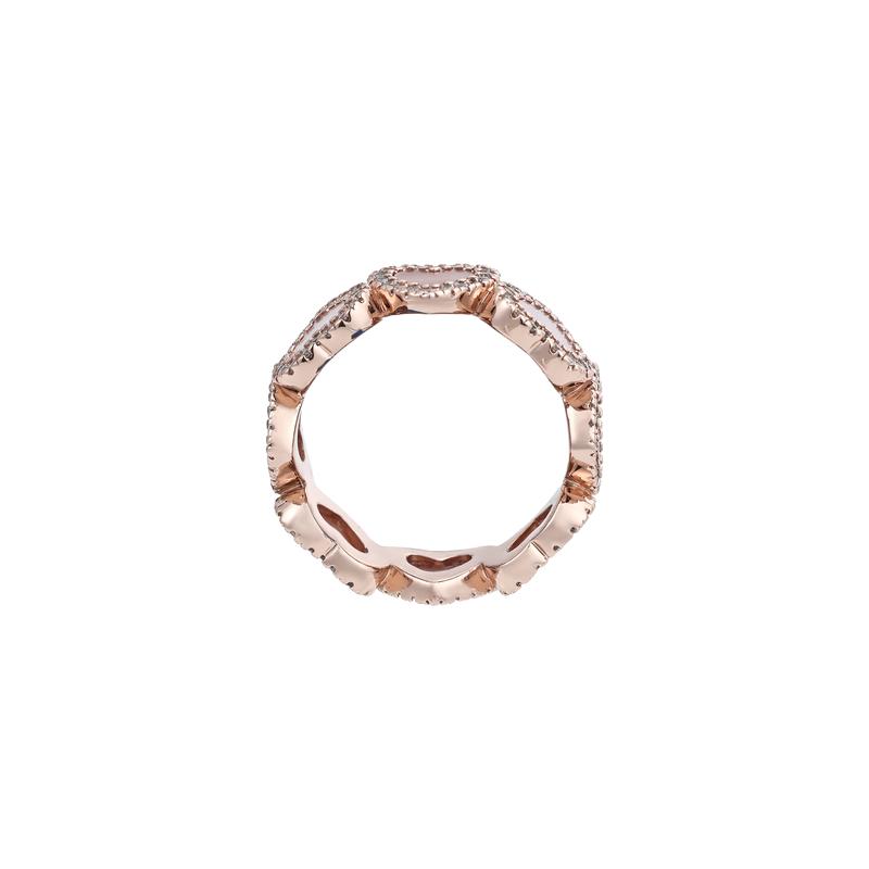 APM Monaco Love connects with temperament and design. Synthetic cubic zirconia ring. Women's model. Rose gold. p21646XNAC
