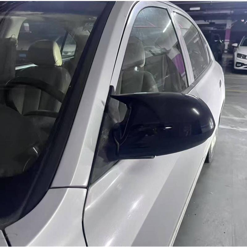 For Hyundai Elantra 2001 2002 2003 2004 2005 ABS Rearview Side Mirror Cover Wing Cap Exterior Door Housing Trim Adhesive Sticker